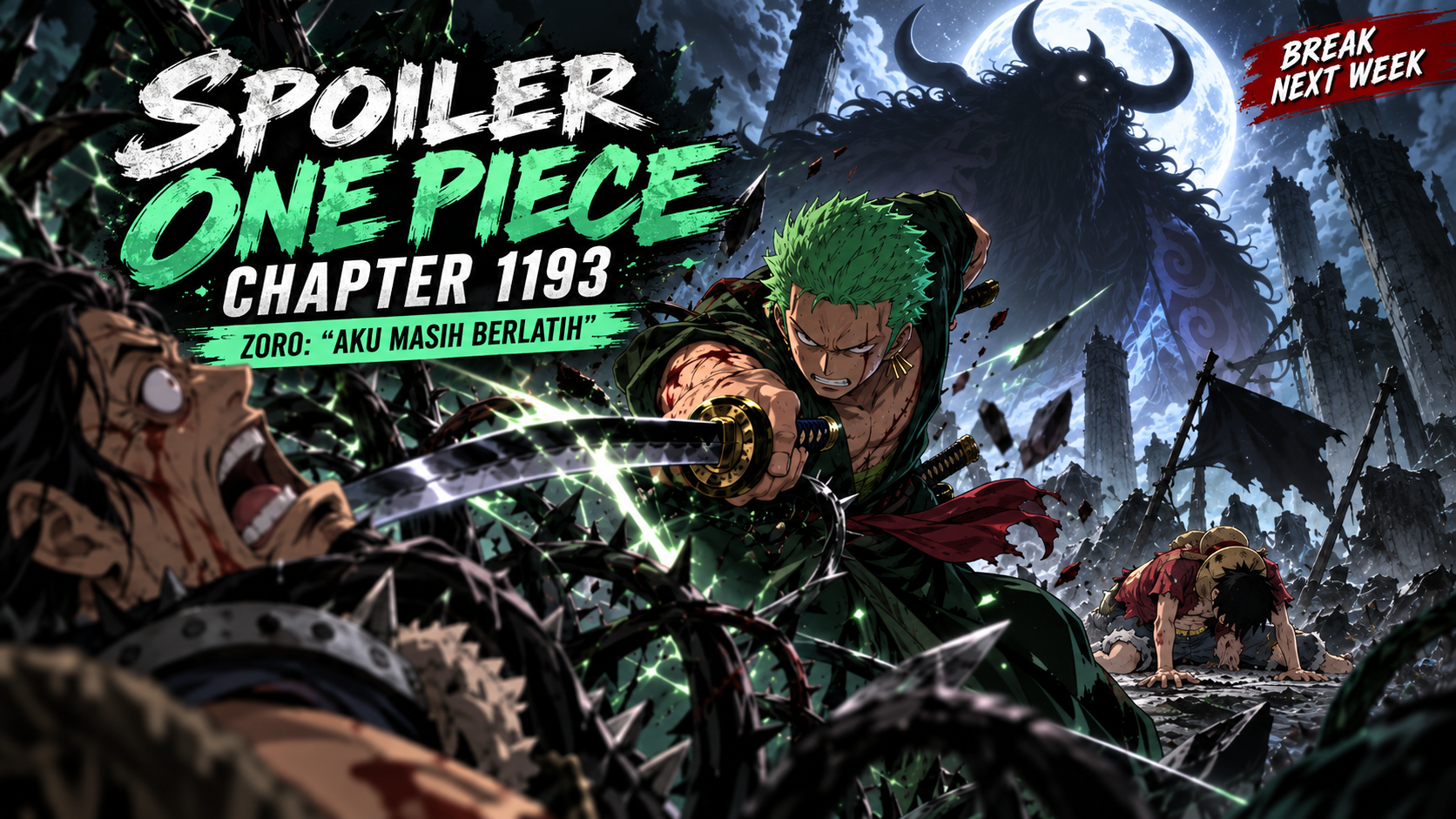 Spoiler One Piece Chapter 1193: Zoro Bikin Sommers Ketakutan, Loki Bersiap Berubah!